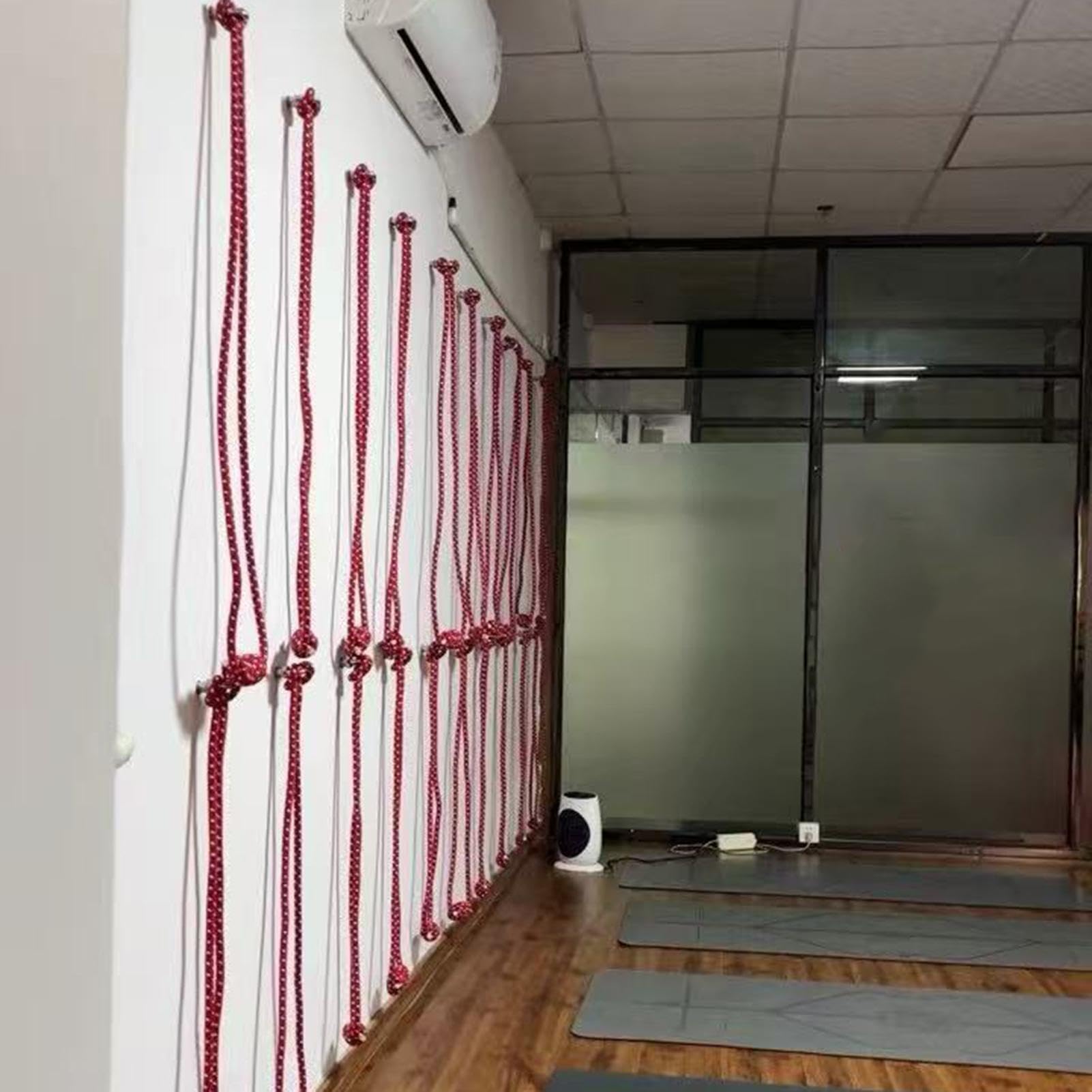 Lina do jogi na ścianę Bawełniany trener elastyczności i szpagatu | Pas Treningowy do Inwersji i Wygięć Pleców Studio Rehabilitacja Pilates Taniec Szpagaty Aerial Balet Fitness i