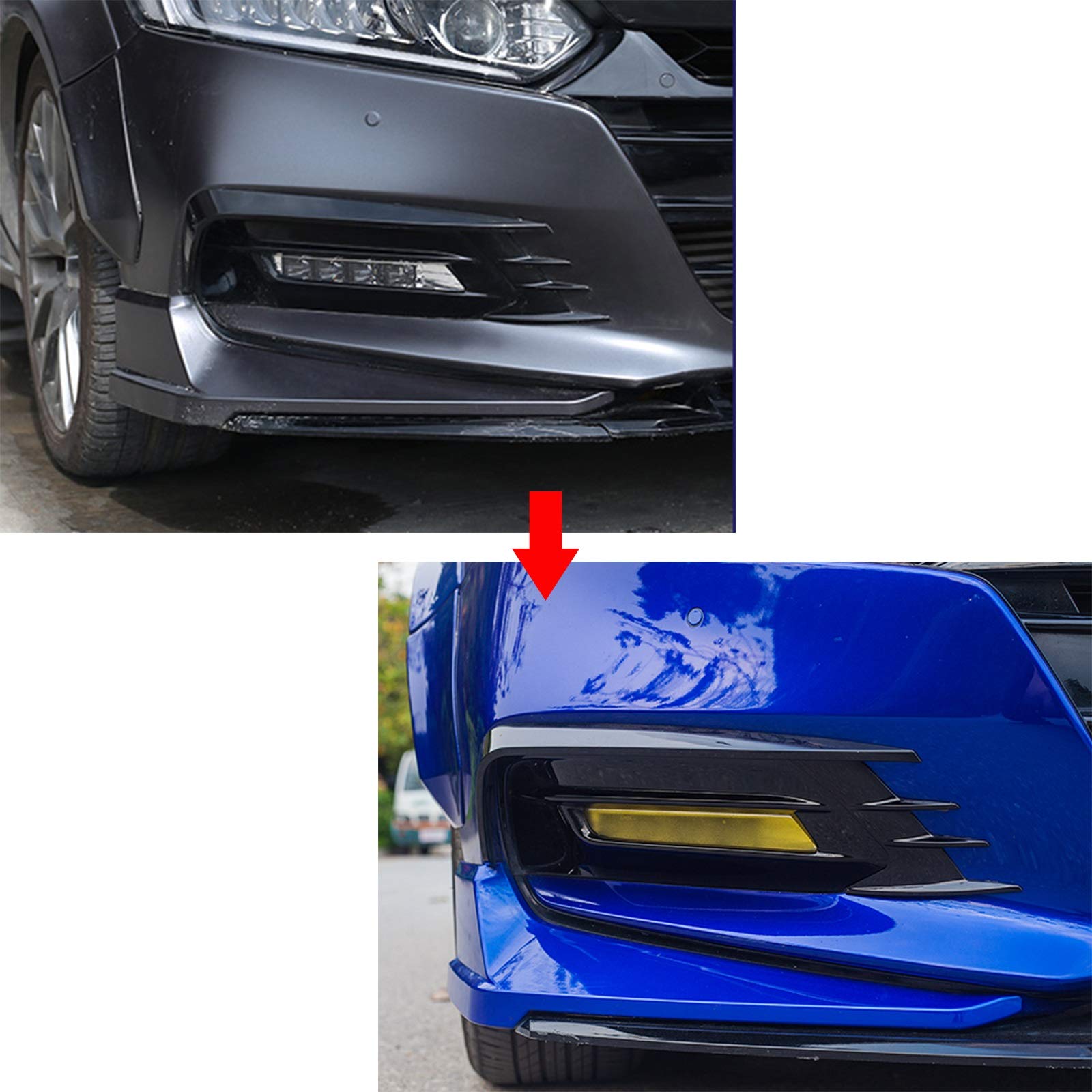 2-Piece Blue PVC Fog Light Trim Cover Sticker For Honda Accord 2018-2019 – Easy Apply