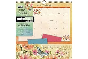 WSBL Country Pleasures 2024 Note Nook™ | 2024 Wall Calendar with Pockets for Each Month