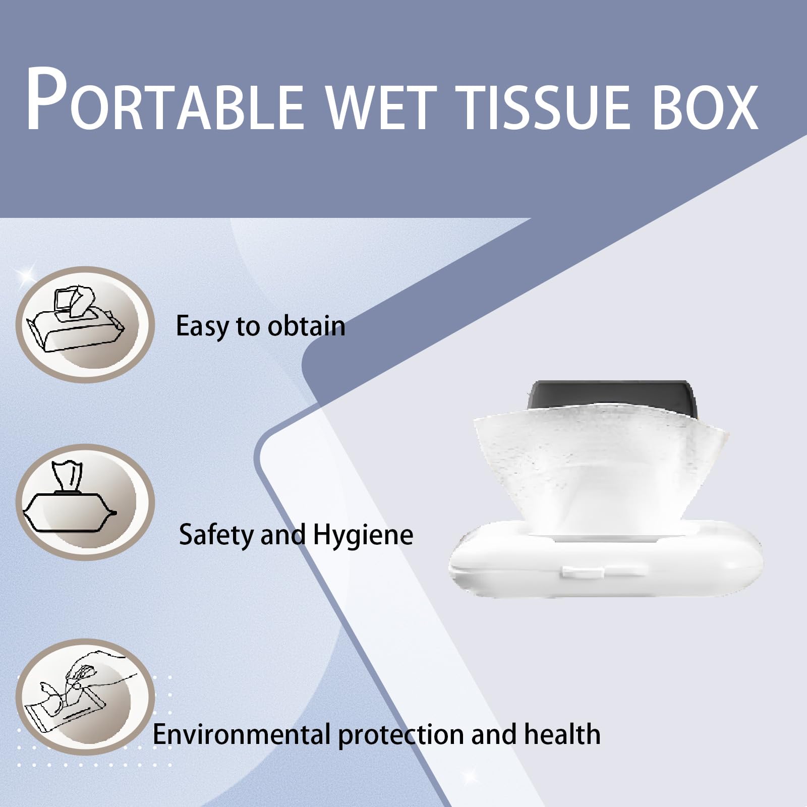 louuuou 2 Pack Wet Wipes Dispenser Box, Baby Wipes Dispenser Portable Wet Wipe Holder - Image 3