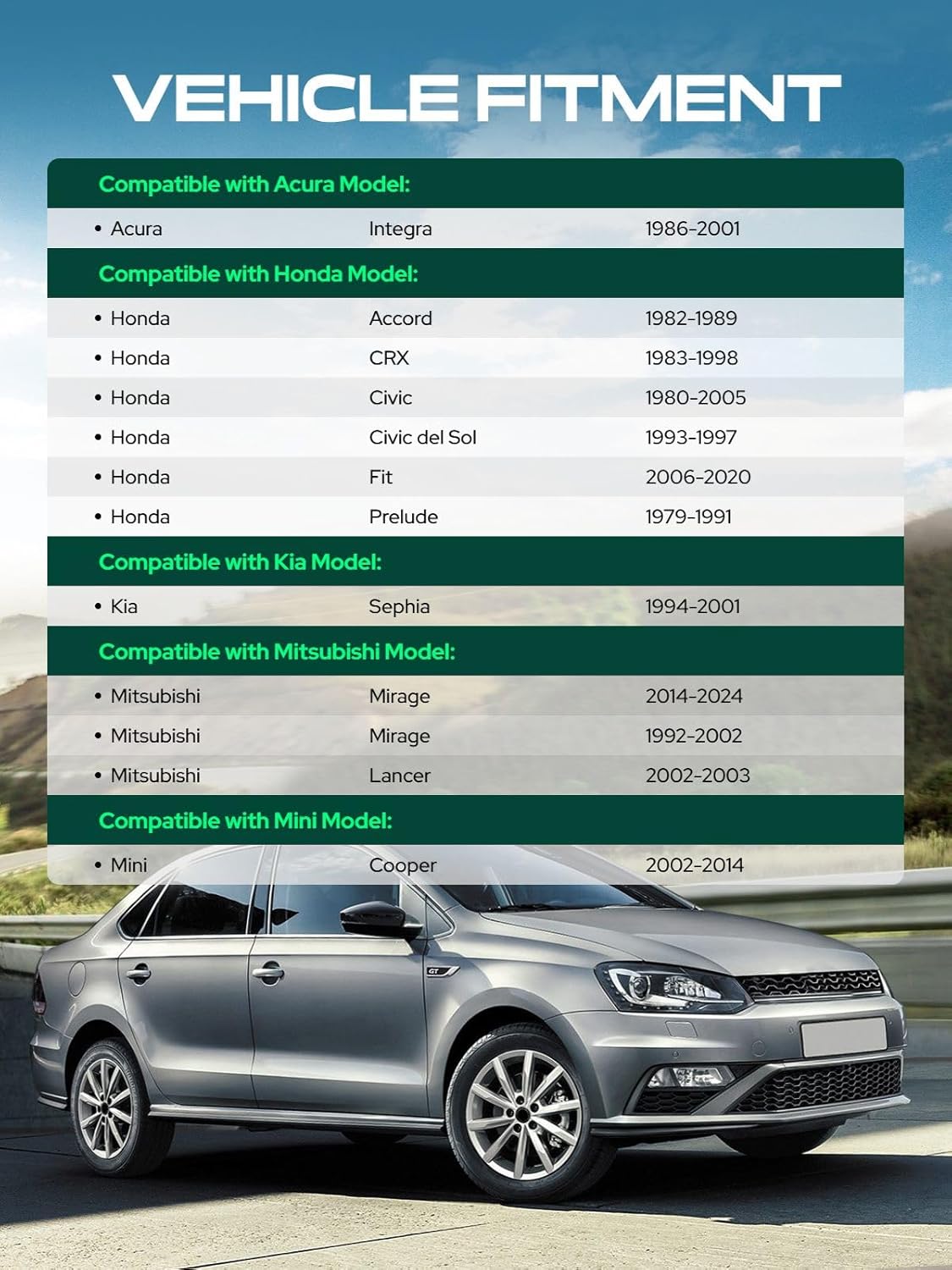 YHTAUTO 4x100 Hub Centric Wheel Spacers 1 inch Fits Honda Civic, Accord, Mini Cooper, Acura, Kia, Mitsubishi Model, 4 Lug Wheel Tire Spacers w/ M12x1.5 Studs and 56.1mm Hub Bore, 4PCS Black