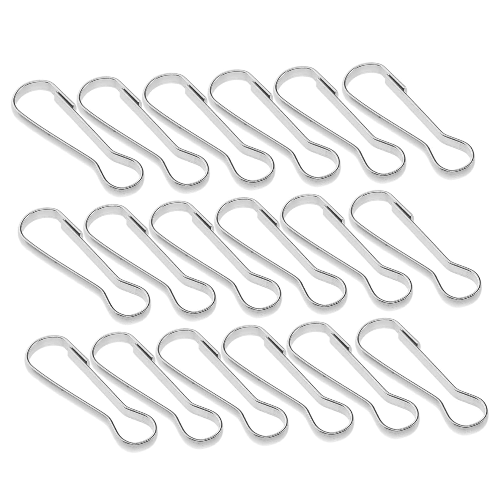 Didiseaon DIY Craft Essentials: 100pcs Stainless Steel Snap Hooks Buckles for Keychains Metal Lanyard Clasps Badge Holders Clamp Hooks