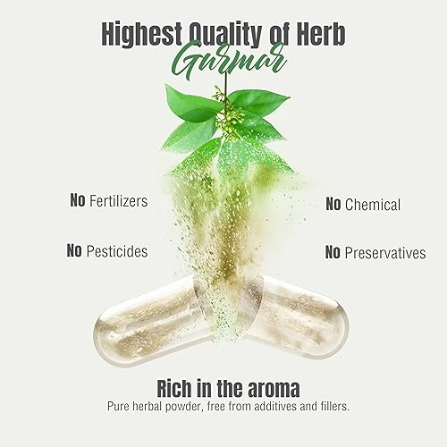 Vista 14 de Herbsforever Gurmar Cápsulas – Gymnema Sylvestre – Suplemento herbario – 90 cápsulas (paquete de 2)