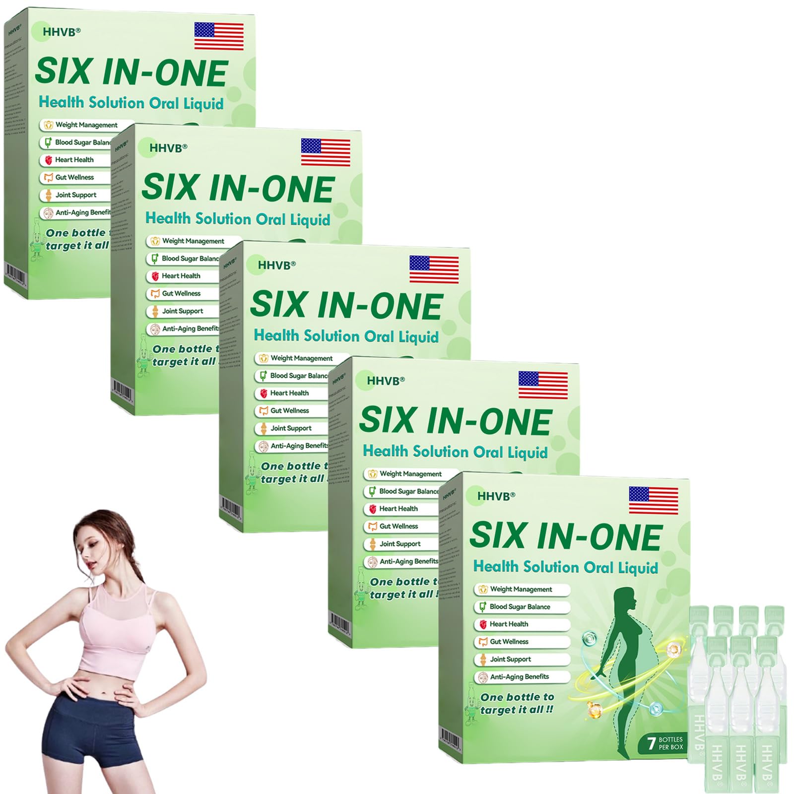 CITYOGA 2025 New Six-in-One Oral Solution, Professional Six-in-One Health Solution Oral Liquid - Promote Intestinal Digestio, Natural Slim Supplement