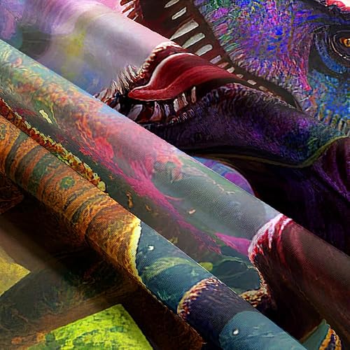 Miniatura 6 de Tapiz decorativo de dinosaurio para dormitorio de niños, genial animal antiguo T-Rex Forest Art Tapices para colgar en la pared, póster para