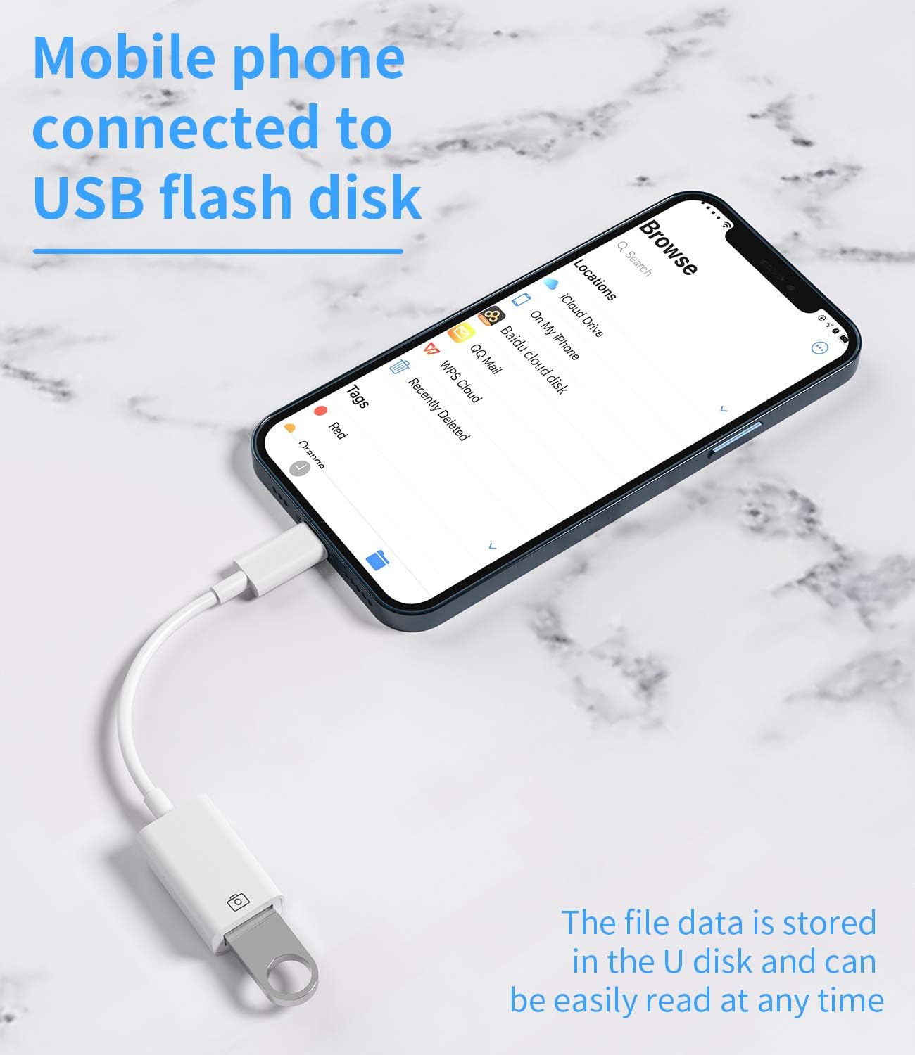 Lightning Male to USB Female Cable for iPhone OTG Adapter Dongle for iPad Air Camera Card Reader U Disk Flash Drive Mouse Keyboard Piano MIDI Converter for 14 13 12 11 Pro Max Mini 8 7 Plus