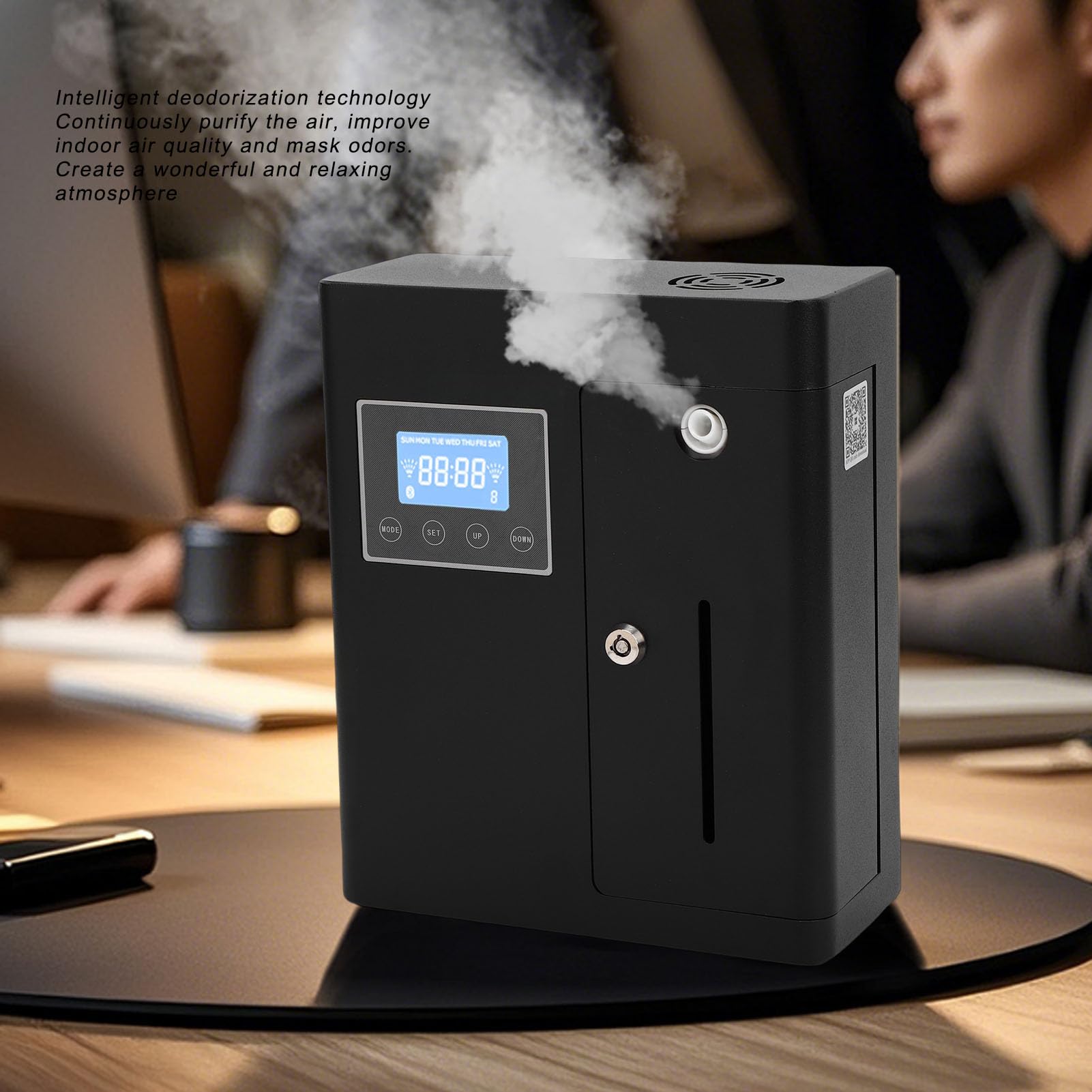 Hotel Duft Diffusor, Bluetooth-Steuerung Smart Aromatherapie Maschine, 600㎡ Abdeckung, Automatische Diffusion wasserlose Duft Luftmaschine für Home Hotel Büro Großes Zimmer (EU-Stecker)