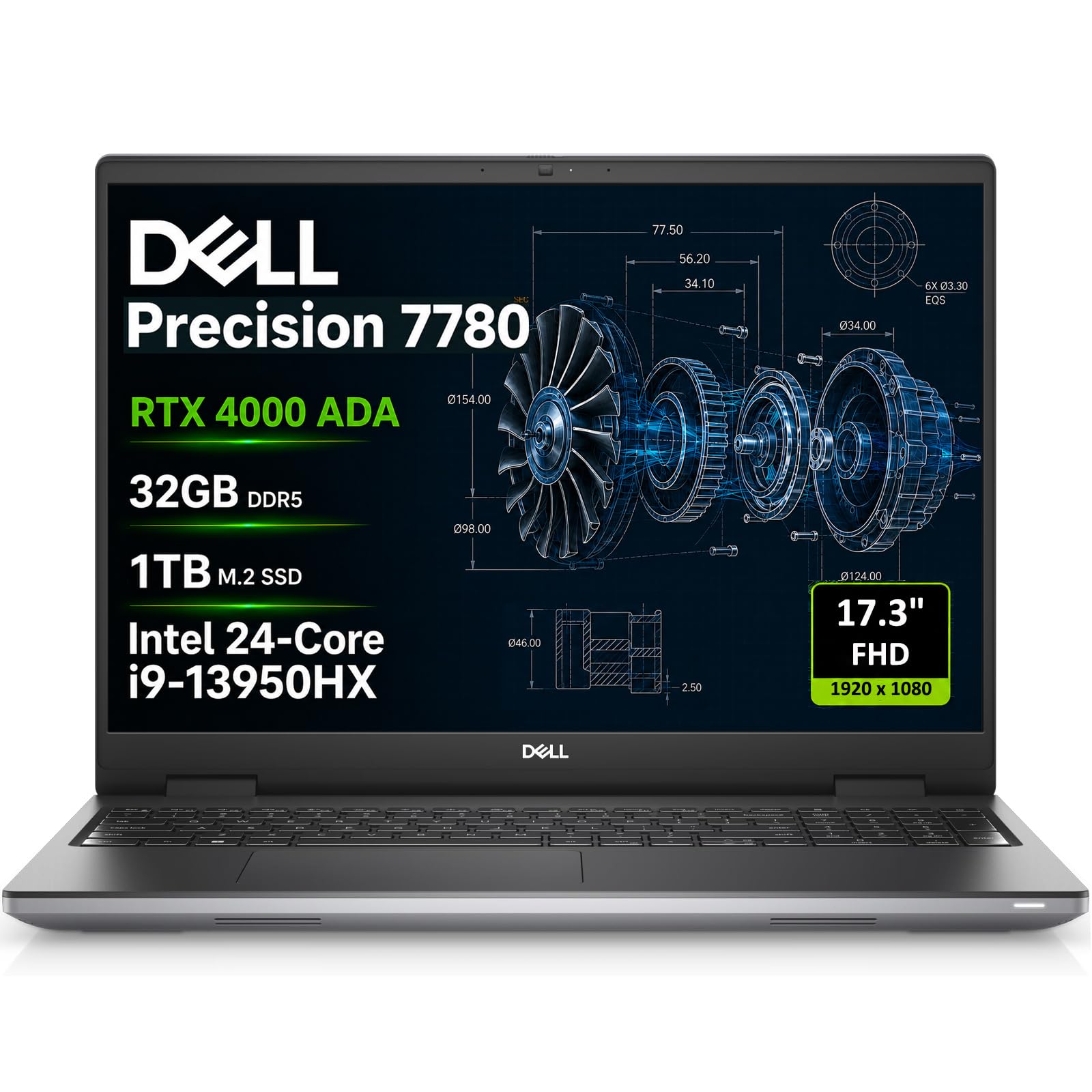 Amazon.co.jp: Dell Precision 7780 ノートパソコン、NVIDIA RTX 4000