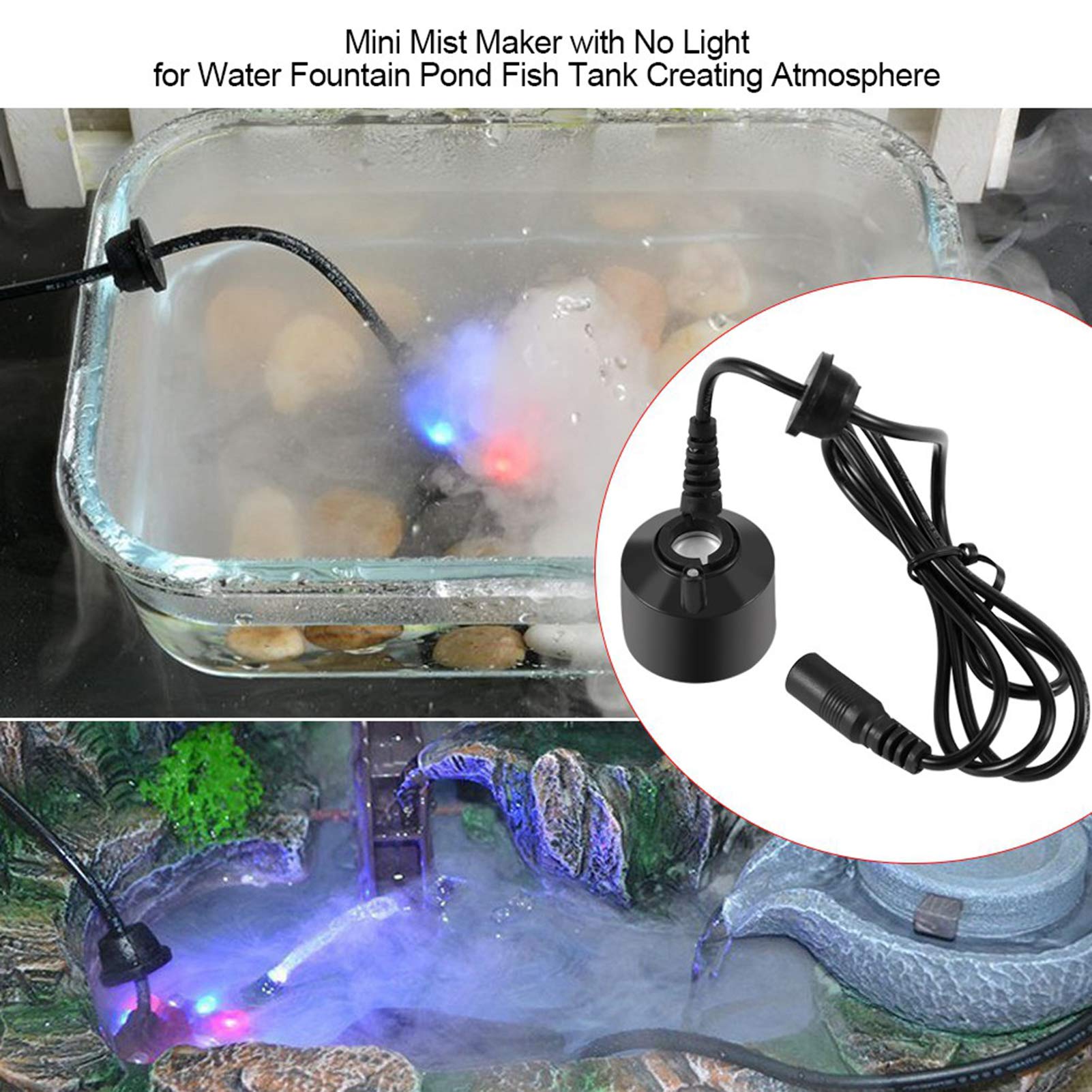Reptile Humidifier Fogger,Fogger for Reptile,Reptile Fogger,Cauldron,Mist Maker,Humidifier Fish,Mini Mist Maker, Mist Maker Decorations for Gardening and Pond