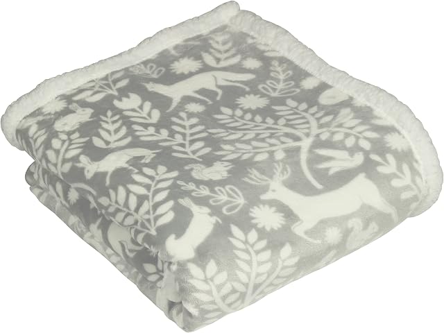 furn. Scandi Woodland Throw, Grey, 130 x 150 cm