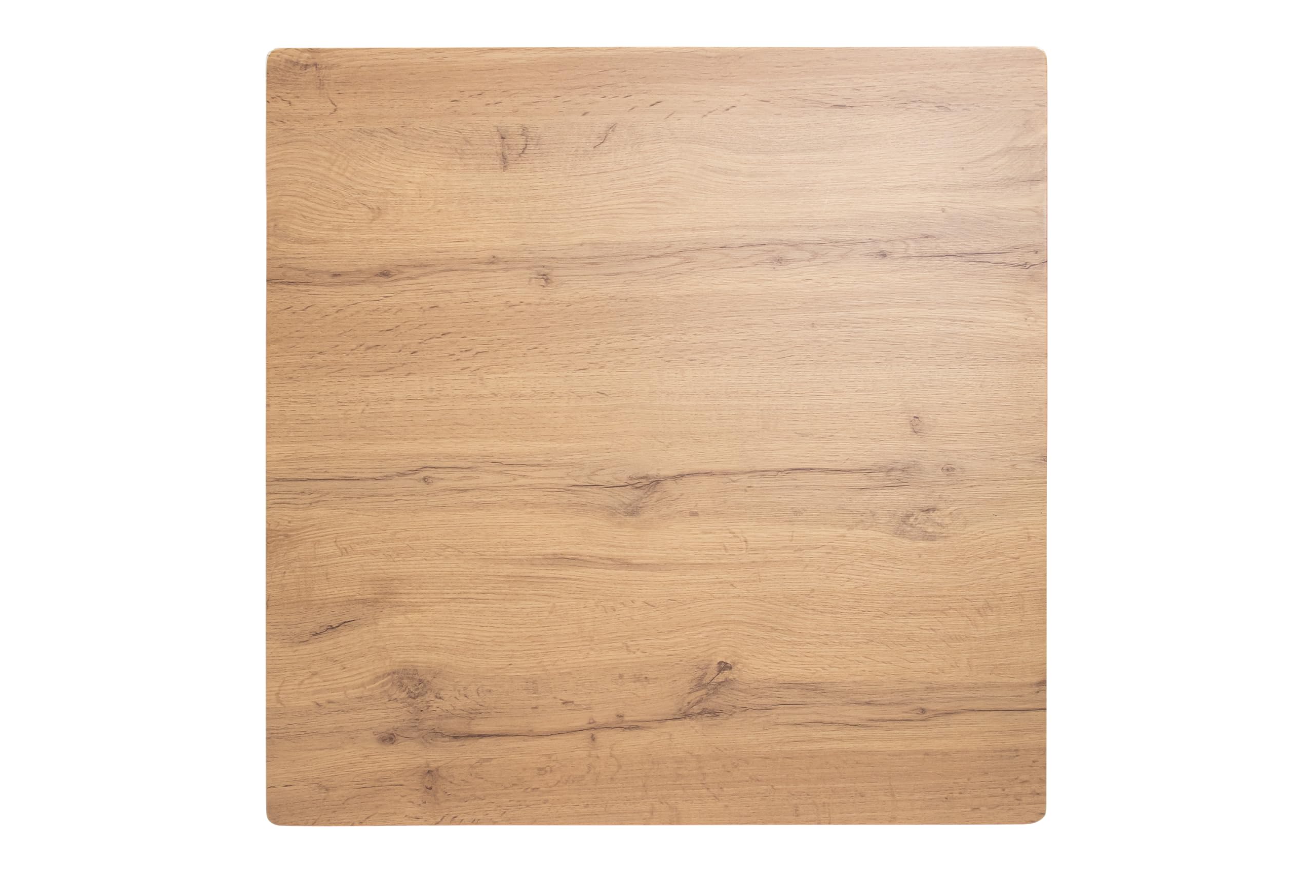 SAM Tischplatte Joan | 60 x 60 cm eckig | Holz | Farbe: Eiche | gerade Kante | Holzplatte für Küche & Café