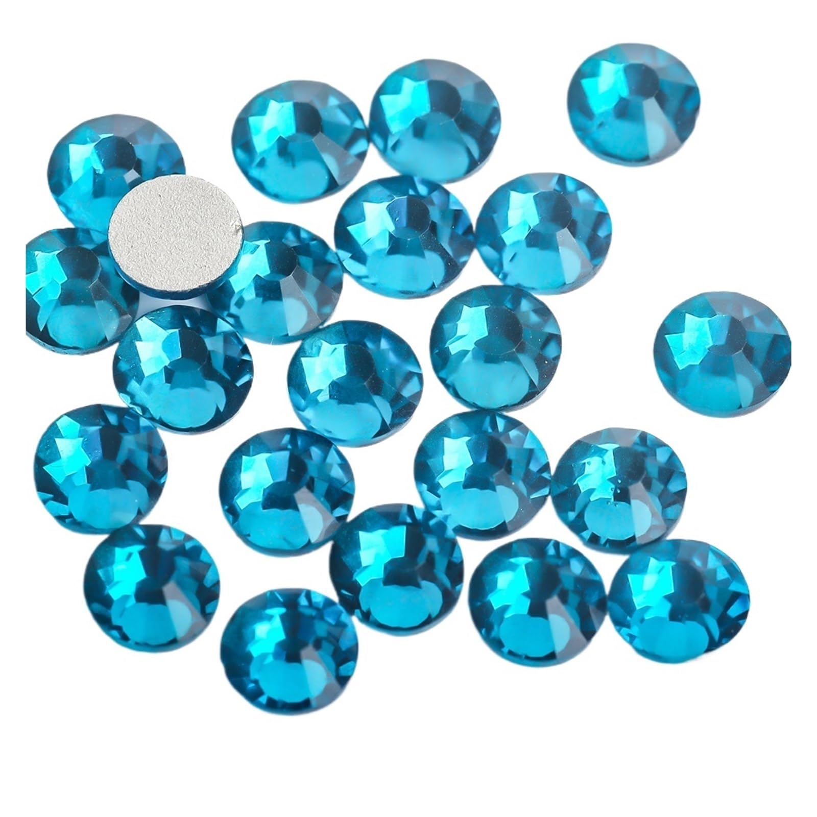 Decorazioni per unghie con strass che non si fissano con Calore(Blue,2,1 mm)