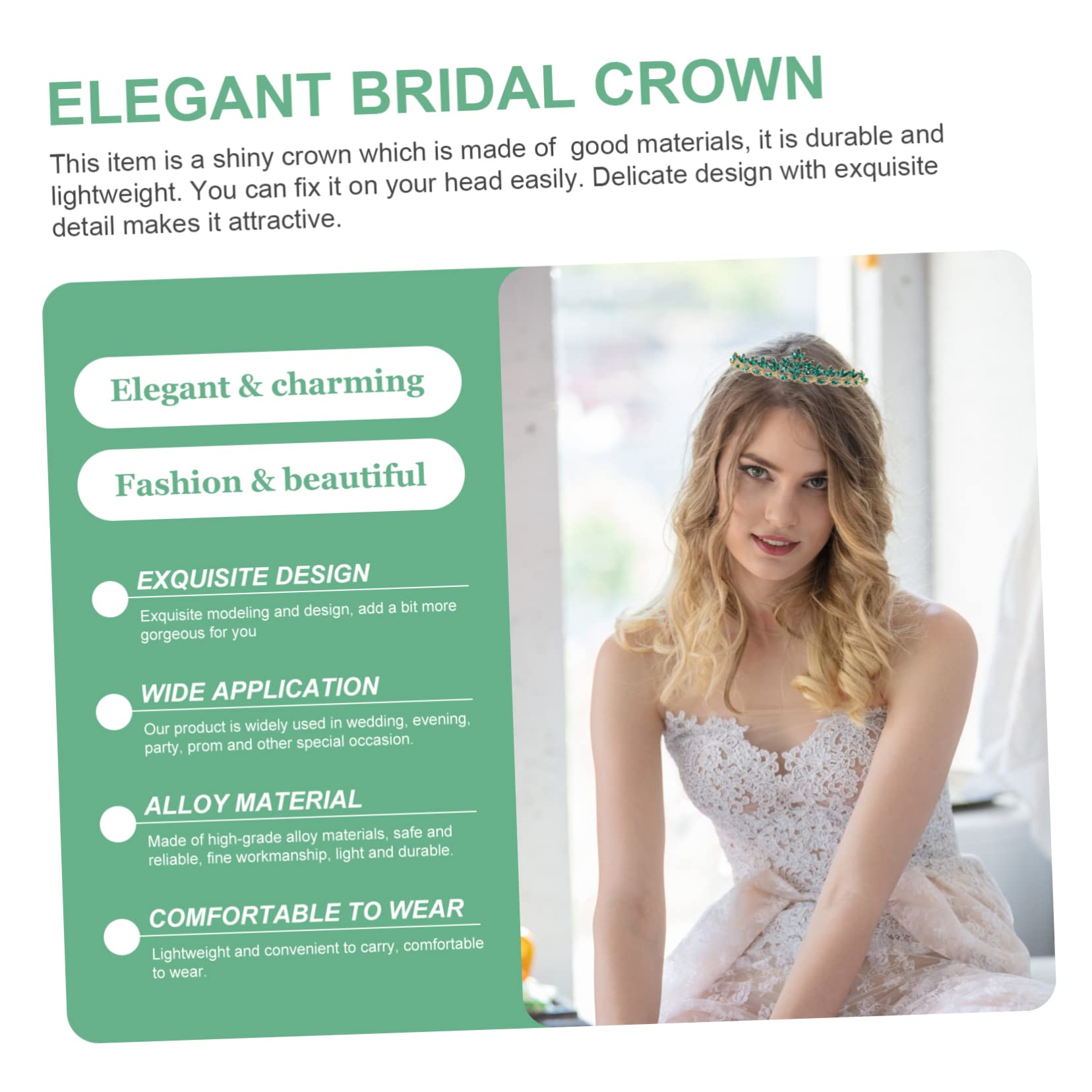 FRCOLOR 3 Tocados de Novia para Boda Diadema con de Imitación para Fiesta de Bodas.
