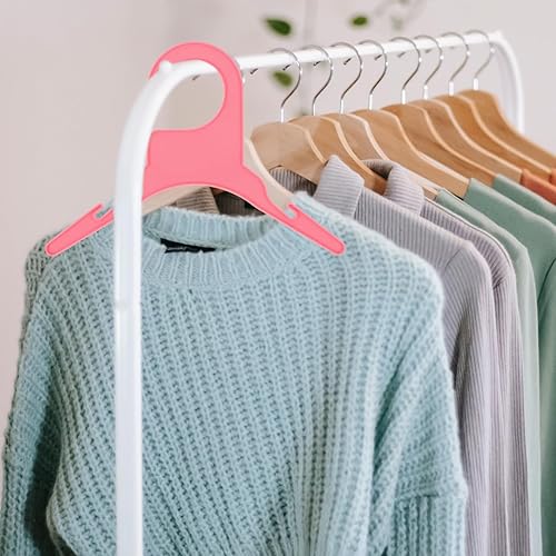 Miniatura 8 de POPETPOP Perchas de ropa para mascotas, 50 piezas de perchas para ropa para mascotas, estantes de secado para cachorros, mini perchas de plástico