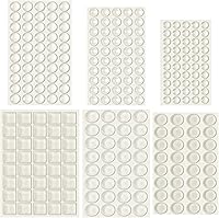 Outus 254-Pack Clear Rubber Cabinet Door Bumpers - Adhesive Sound Dampening Pads for Kitchen Drawers, Furniture, Glass Tops, 6 Sizes