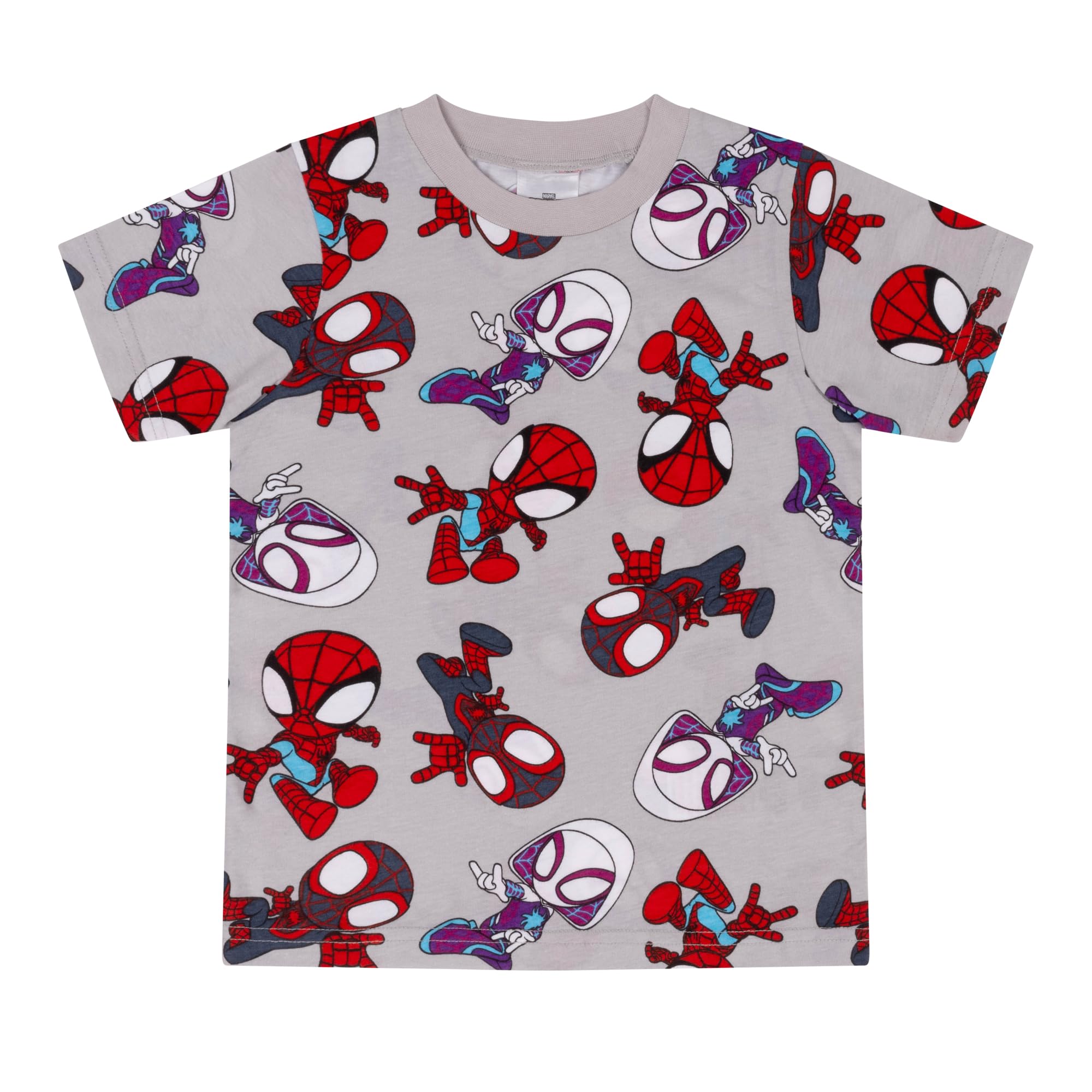 Spidey & Friends/Spiderman - Confezione da 3 Magliette a Maniche Corte in 100% Cotone, per Ragazzi