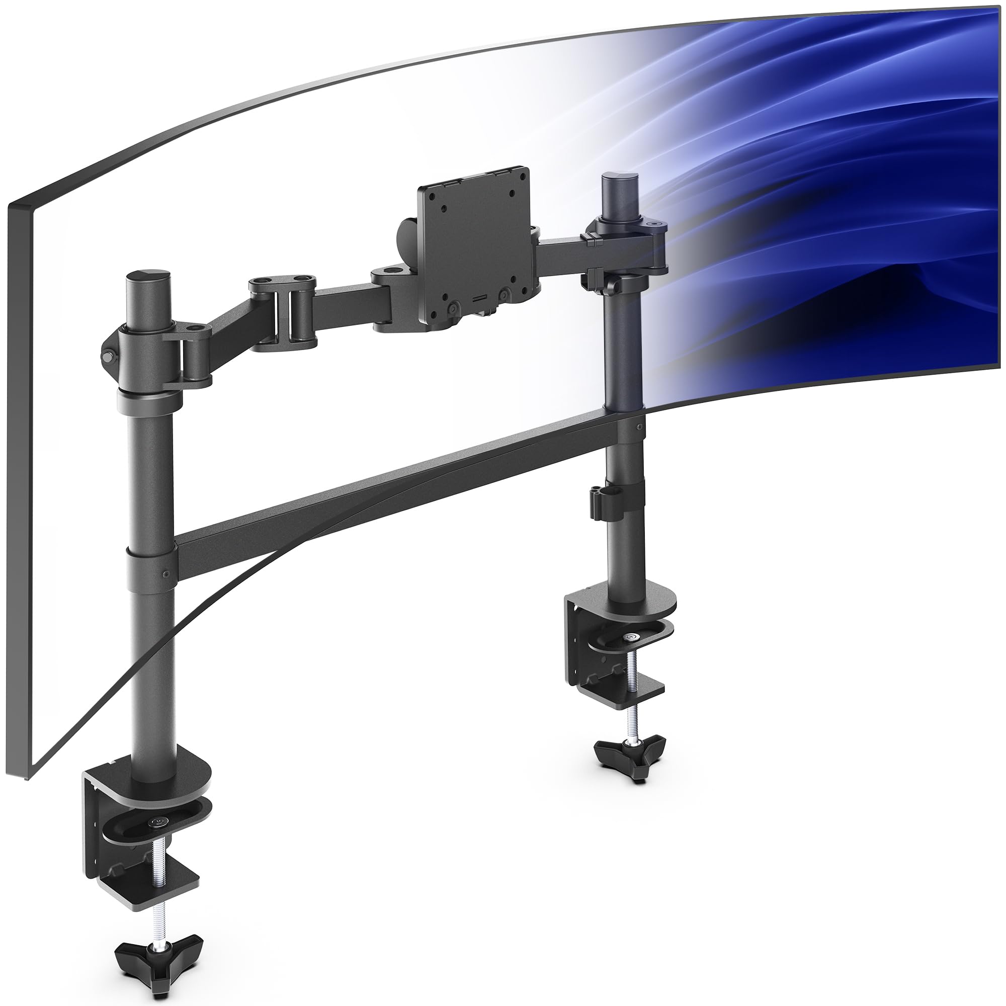 VIVO STAND-157C - Supporto da tavolo per schermi fino a 57", colore: Nero