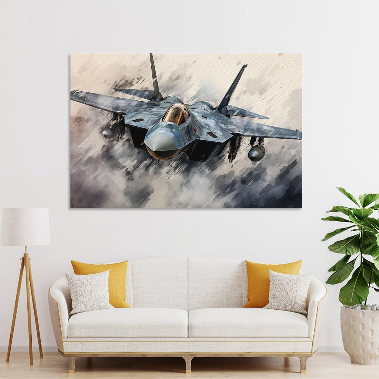 Junmoney FB22 Raptor Canvas Wall Decor 16x24inch(40x60cm), for Study, Office Or Focused Interiors, Wall Art That Adds Style to Work Areas