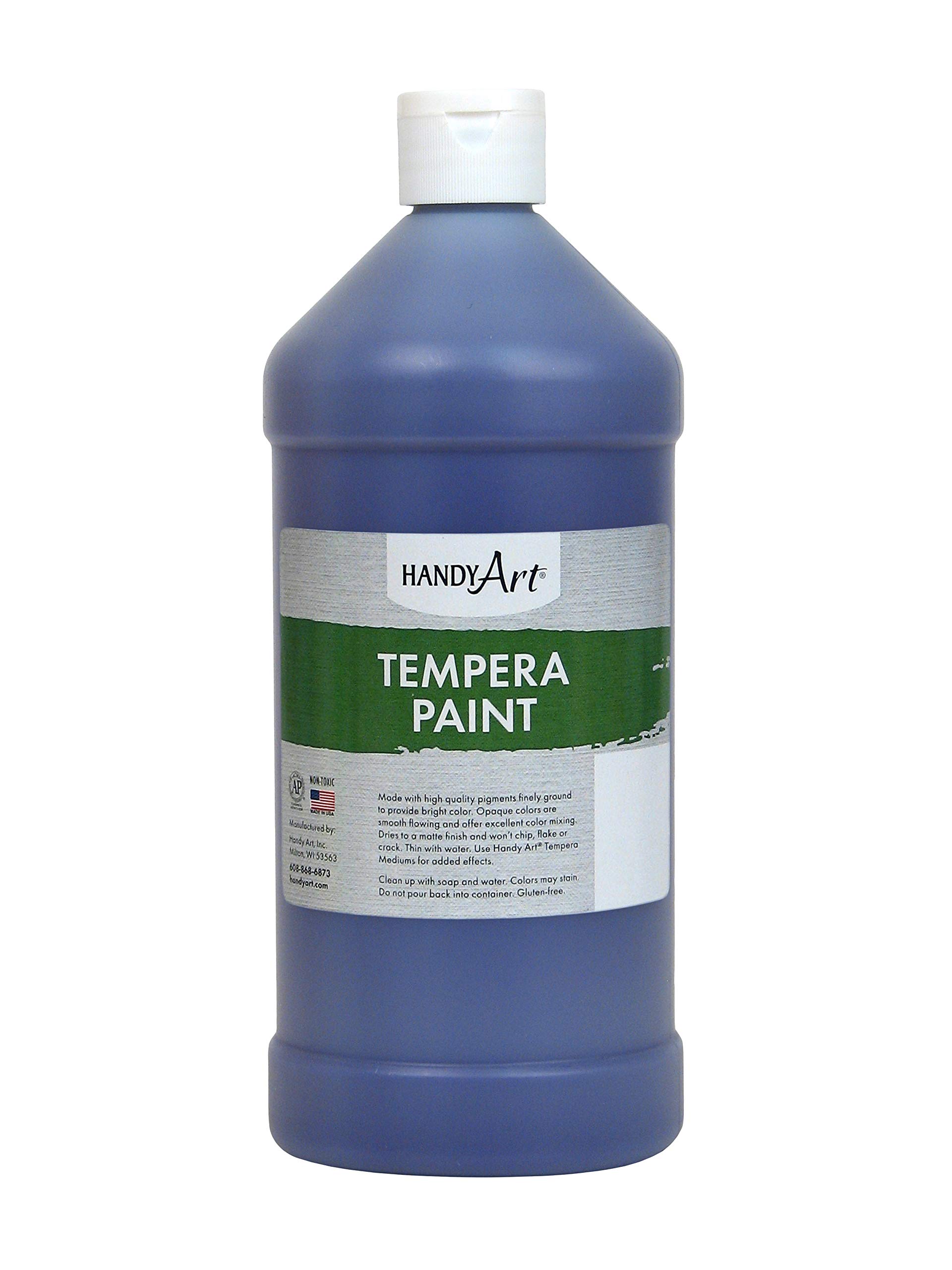 Handy Art Premium Tempera Paint, Blue, 16 oz Pint Bottle — view 7