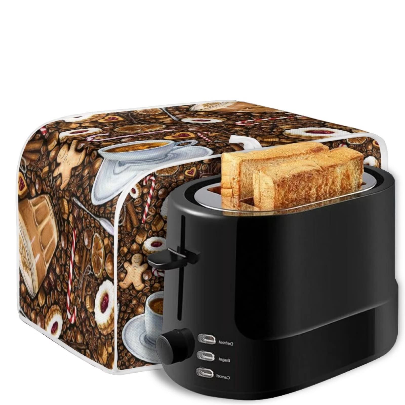 Copertura Antipolvere Per Tostapane - Taglia S, Con Maniglie E Stampa Fiore, Morbido Tessuto Poliestere - Foto 7