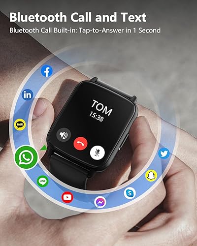 Miniatura 4 de Relojes inteligentes para hombres y mujeres fitness - rastreador de fitness con monitor iP68 impermeable 100+ modo deportivo rastreadores de