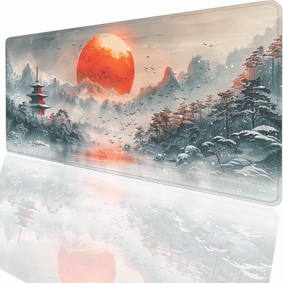 Podkładka pod mysz do gier XXL duża mysz 1500 x 800 x 3 mm, duża podkładka pod biurko z antypoślizgową gumową podstawą dla zwiększenia precyzji i szybkości Architektura PjY15181 N-U