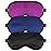 Sleep Mask, Silk Eye Mask for Sleeping with Adjustable Strap, Blindfold Eyeshade for Men & Women, Comfortable & Soft Eye Cover Eyeshade for Night Sleep (Black, Blue, Purple)