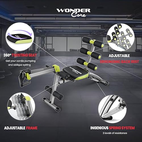 Miniatura 5 de WONDER CORE 2 Total Gym Machine, Ab Workout Equipment, Adjustable Ab Machine for Stomach Workout, Sit Up Exercise Equipment for Home Workouts,