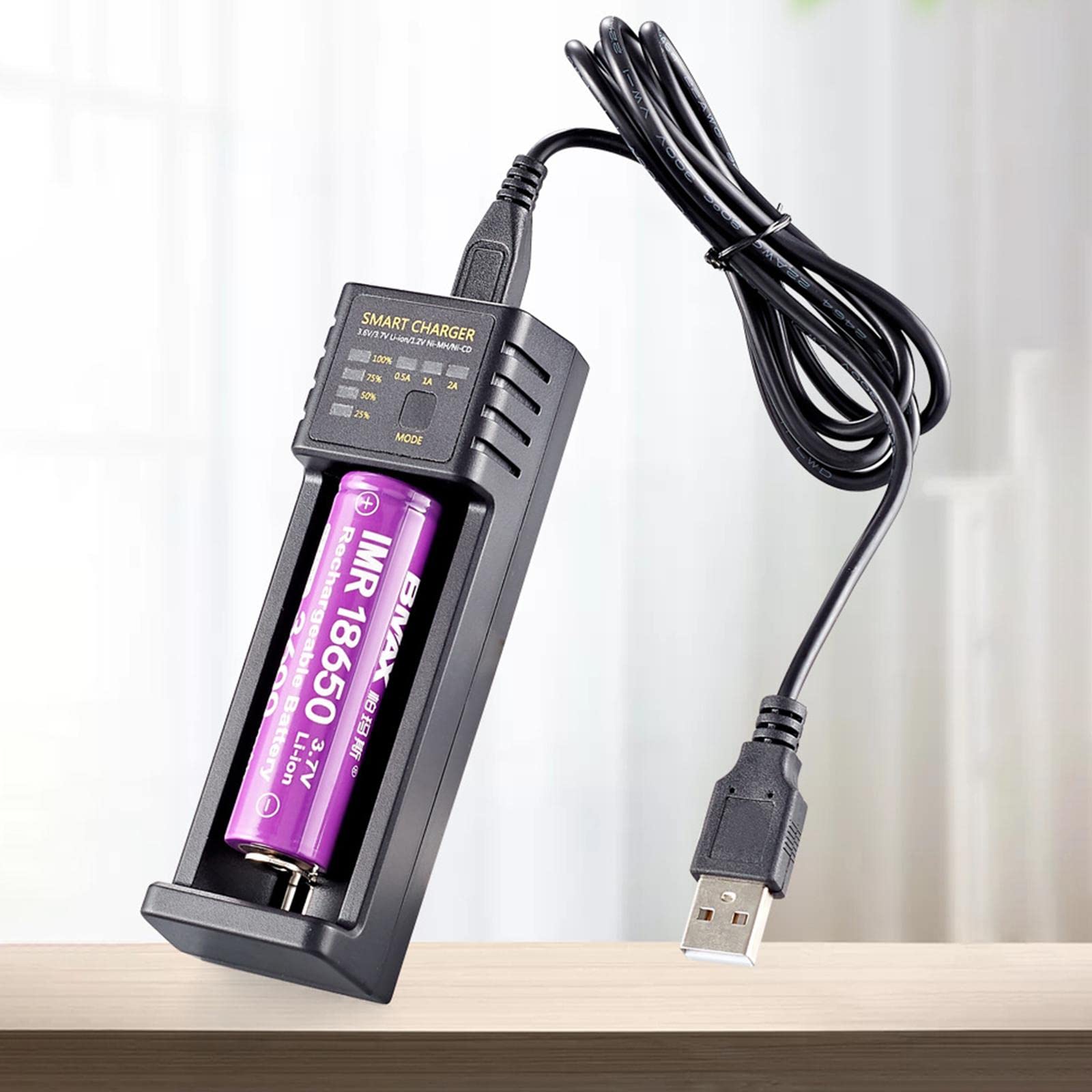 Enakshi® Universal 18650 Battery Charger with USB Port for 3.6V/3.7V LI-Ion Battery|Consumer Electronics | Multipurpose Batteries & Power | Battery Chargers-image-18
