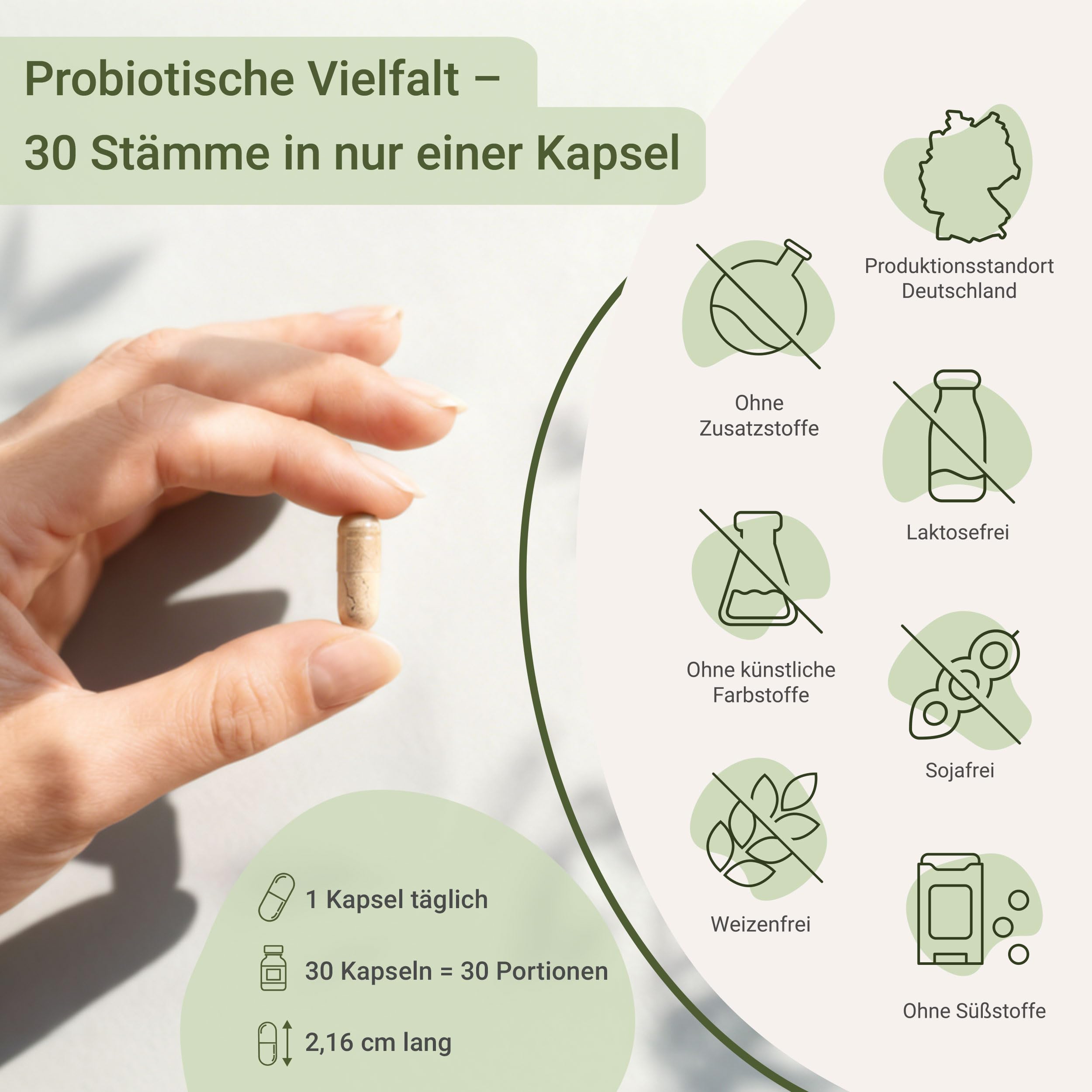 for you darmflora probio complete 30 Kapseln - Multispezies Probiotika mit 30 Bakterienstämmen & 30 Mrd. lebenden Bakterien - Magensaftresistent & mit Akazienfasern - Mit Biotin & Niacin