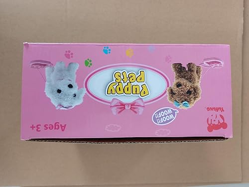 Miniatura 8 de YH YUHUNG Mini juguete para pasear y ladrar perros Labradoodle para pasear a cachorros, mascotas electrónicas para niños de 5 pulgadas (blanco)