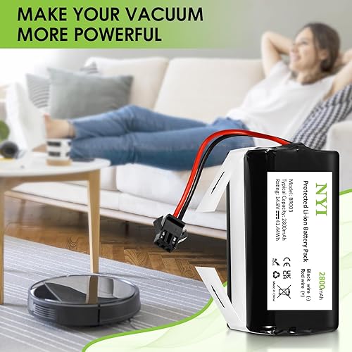Miniatura 6 de NYI Batería de repuesto para Eufy RoboVac 11, 11S, 12, 15C, 15T, 15C MAX, 30, 30C, 30C MAX 35C para Ecovacs Deebot N79S, 500, N79, DN622, para