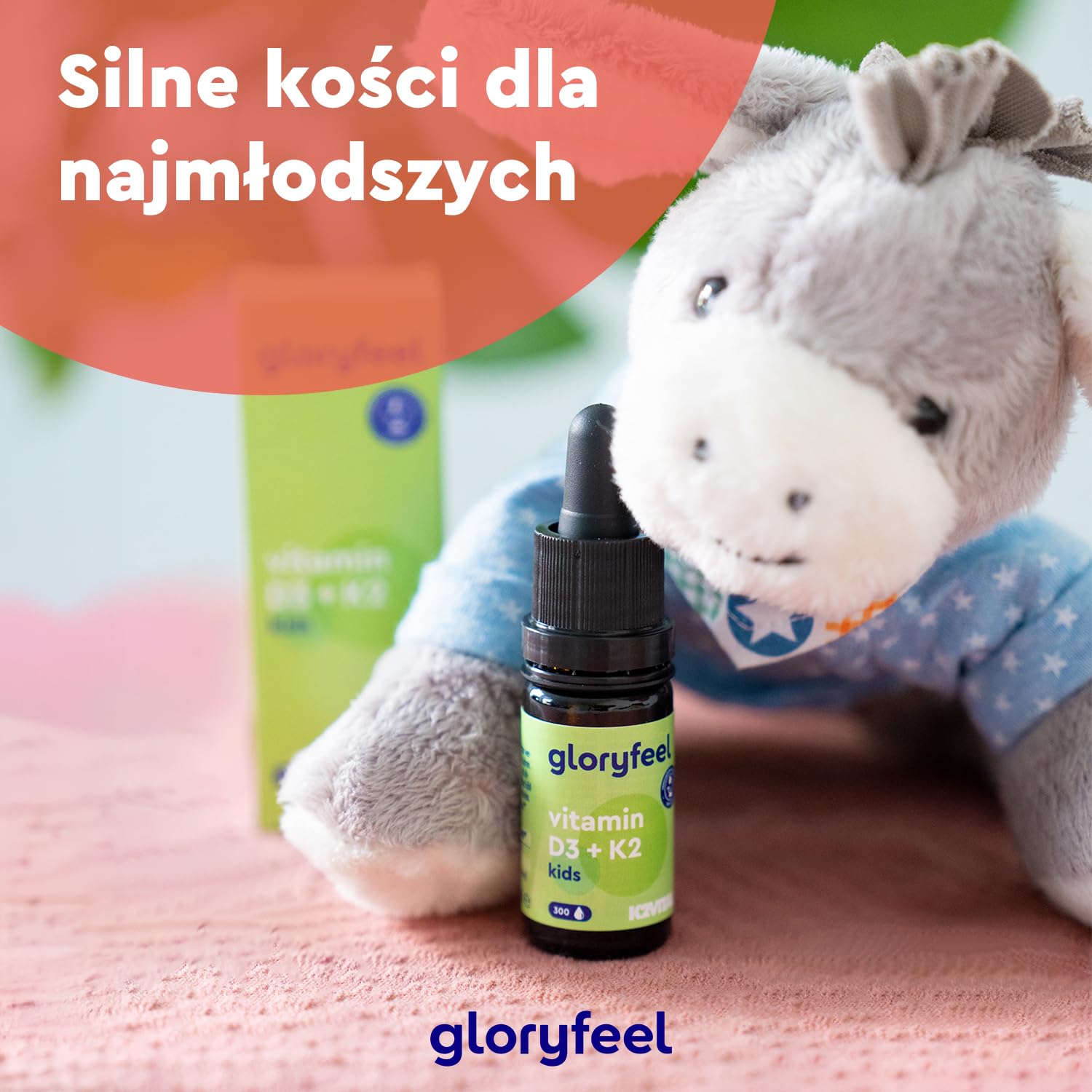 Witamina D3 K2 krople dla dzieci - 25 µg witaminy K (K2VITAL® od Kappa) i 500 j.m. witaminy D - dla odporności, kości i zębów dzieci * - 100% wegańskie, 10 miesięcy zapasu - testowane laboratoryjnie