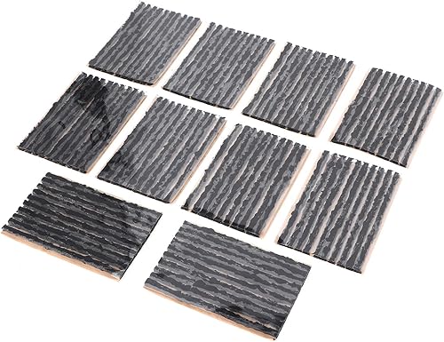 Tapón de reparación de neumáticos sin cámara de 3.937 x 0.118 in, tira de sellado de goma para recuperación de pinchazos para automóvil,