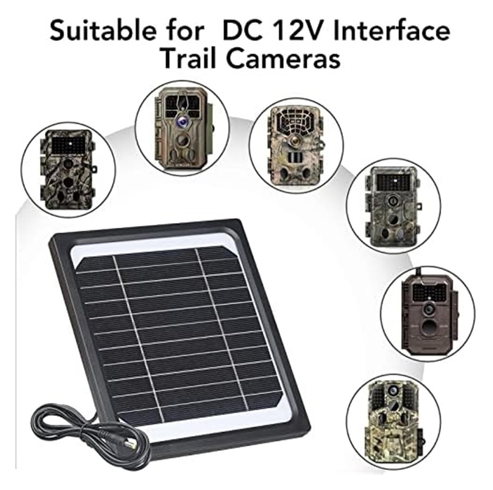 Panel słoneczny do kamery Kamera Terenowa Panel Słoneczny, Zestaw Solarny 12 V Wbudowany Akumulator 5200 MAh, Akcesoria Myśliwskie Do Kamery Do Gier IP65 Wodoodporny, Co Trwały i niezawodny
