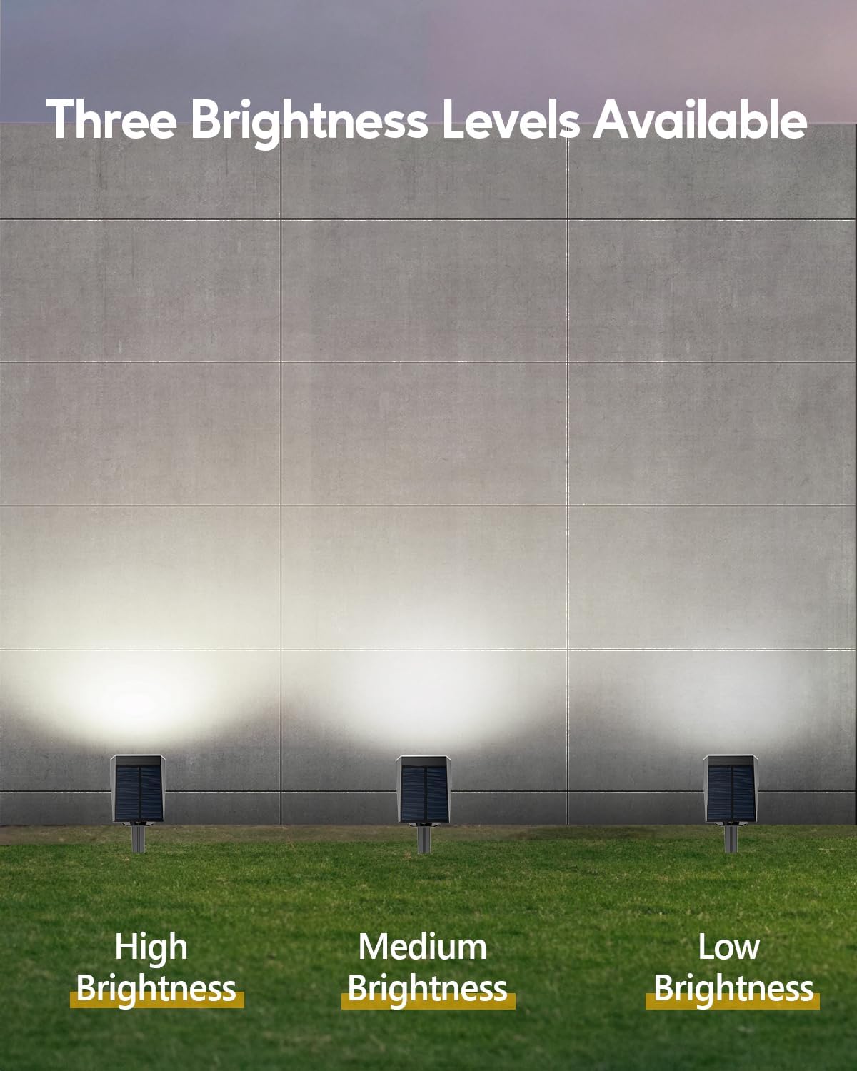 HIBOITEC Solar Spot Lights Outdoor 59LED Landscape Lights Solar Powered Uplights Waterproof Adjustable Brightness Dusk to Dawn for Outside Garden Yard Trees 6 Packs Cool White