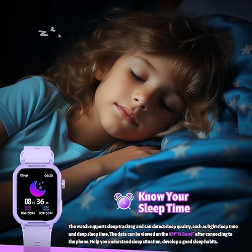 Miniatura 5 de Reloj inteligente para niños, no necesita teléfono, reloj de seguimiento de fitness de vidrio templado para niños y niñas con 19 modos deportivos,