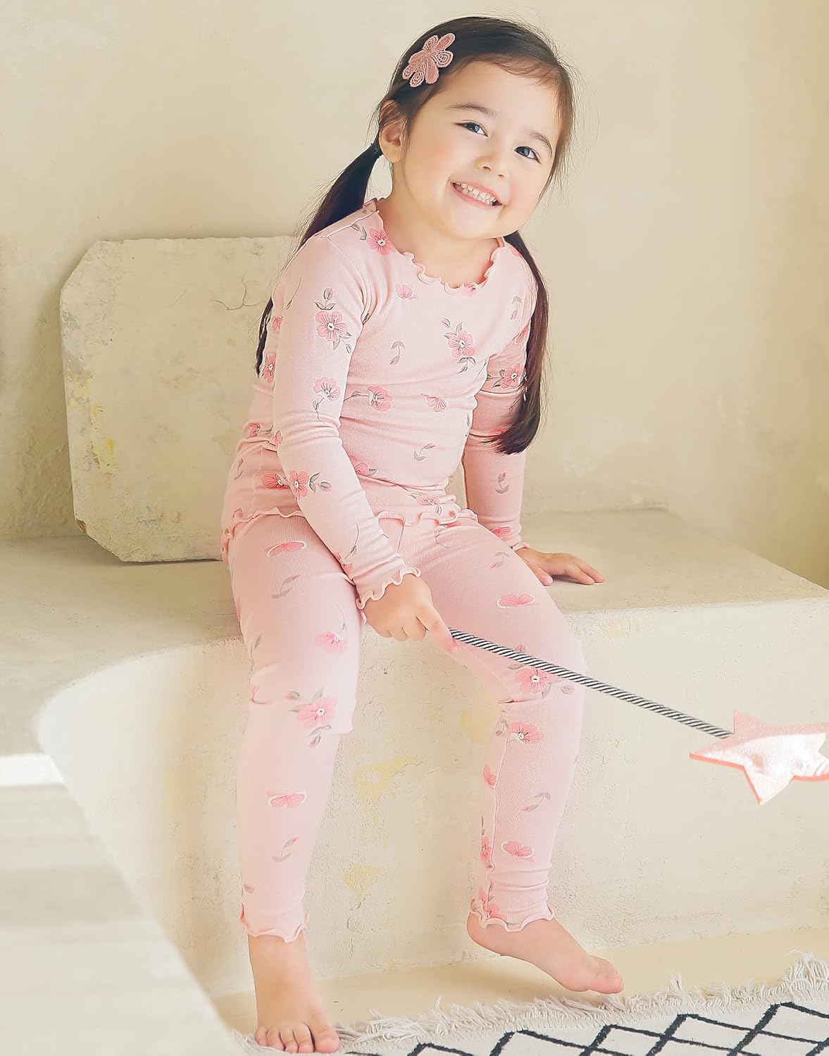 Vaenait baby 6M-12Y Infant Kids Toddler Girls Boys Soft Comfy Modal Tencel Sleepwear Pajamas 2pcs Set - Image 2