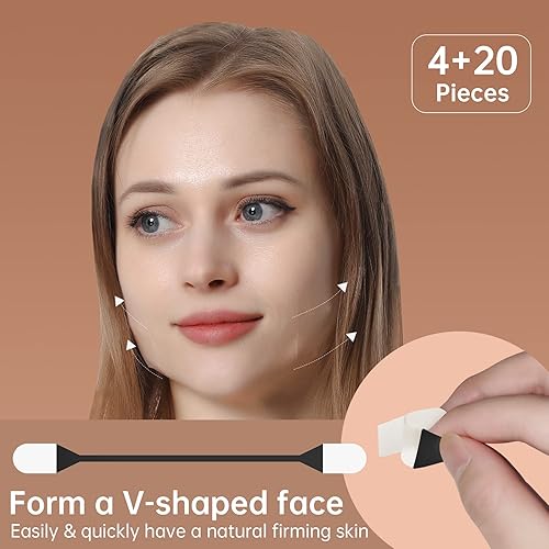 Miniatura 5 de Cinta de estiramiento facial invisible, ultrafina invisible para el rostro instantáneo, ocultando las arrugas faciales del cuello, estiramiento