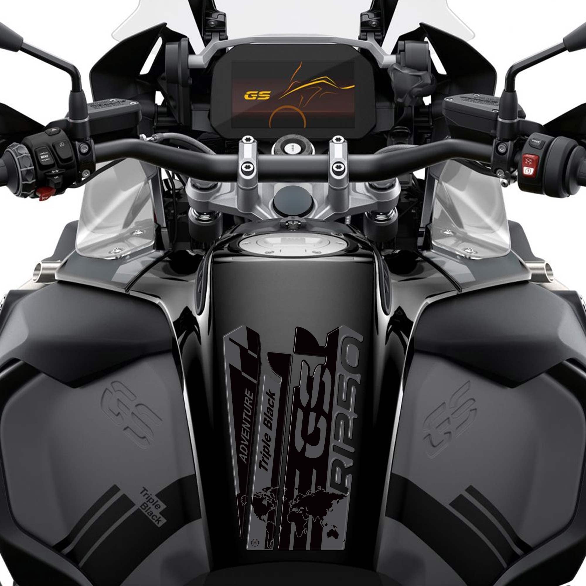 Resin Bike Adesivi Moto Compatibile con Bmw R 1250 GS Edition 40th 2021. Protezioni Maniglie Passeggero da Urti e Graffi. Coppia Adesivi Resinati con Effetto 3D