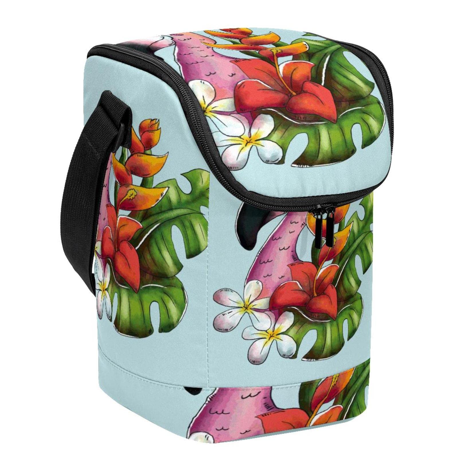 Bolsa de almuerzo con diseño de flamenco azul porta alimentos para el trabajo y la escuela
