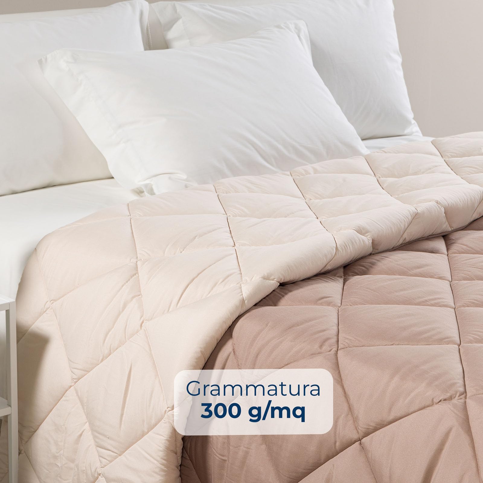 Caleffi - Trapunta Invernale Matrimoniale 260x265 in Microfibra, Piumone Matrimoniale Invernale Morbido Avvolgente, Piumino Imbottito Resistente Lavabile, Coperta Trapuntata Anallergica Made in Italy
