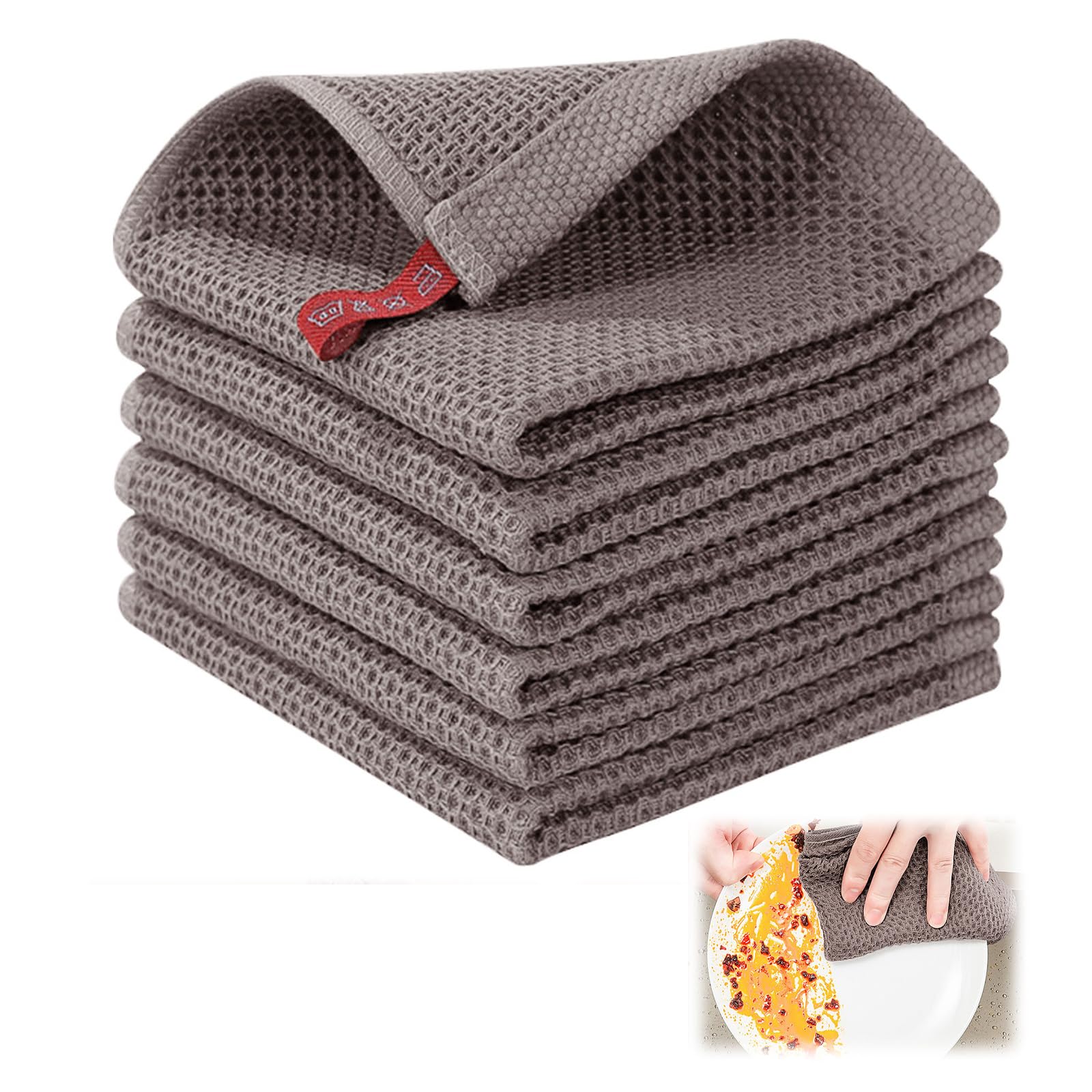 Geschirrtücher aus 100 % Baumwolle, super saugfähig, zum Trocknen von Geschirr, 33 x 33 cm, 5 Stück Küche, Haushalt & Wohnen
