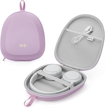 Headphone Case Hard Shell Super-Slim for Sony/JBL/Bose/Soundcore Anker/BERIBES KVIDIO TOZO JLab Over-Ear Headphones Universal Portable Travel Organizer Bag Purple