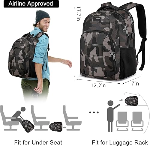 Miniatura 4 de Mochila para laptop, mochila escolar para adolescentes y niños, mochila de viaje de 15.6 pulgadas, grande, resistente al agua, para escuela