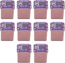 ZIMISI 10PCS 30Amp Car Micro Cartridge Fuses, Car Low Profile Mini Box Shaped Fuse, Vehicle Square Female Fuse Accessories, Slow Blow FMM Mcase Type Fuses Replacement for SUV, Sedan, Truck (30 Amp)