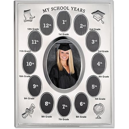 Lawrence Frames My School Years Silver Plated 8x10 Multi Picture Frame