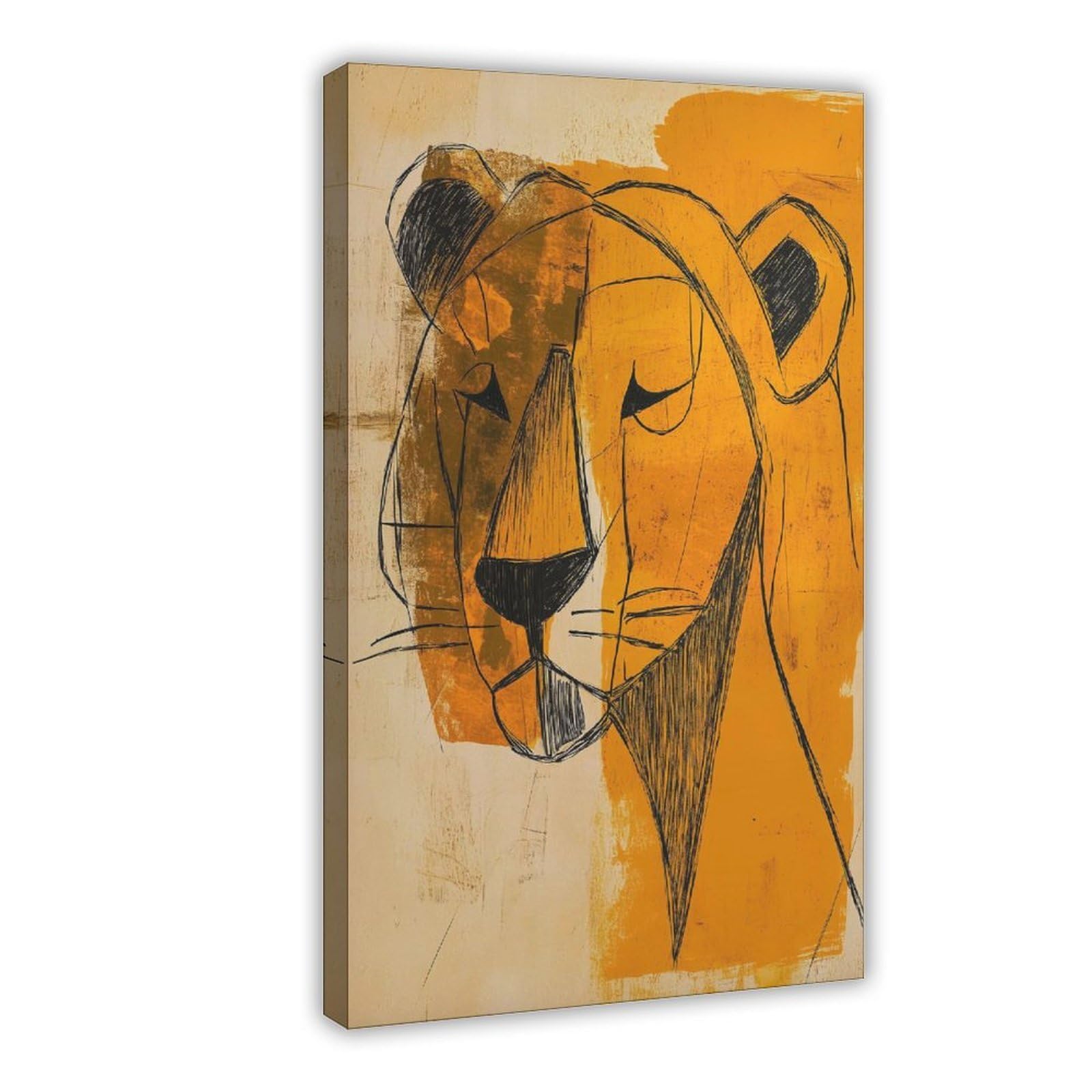 Bareronor Lion Canvas Poster for Living Room Decor Gift