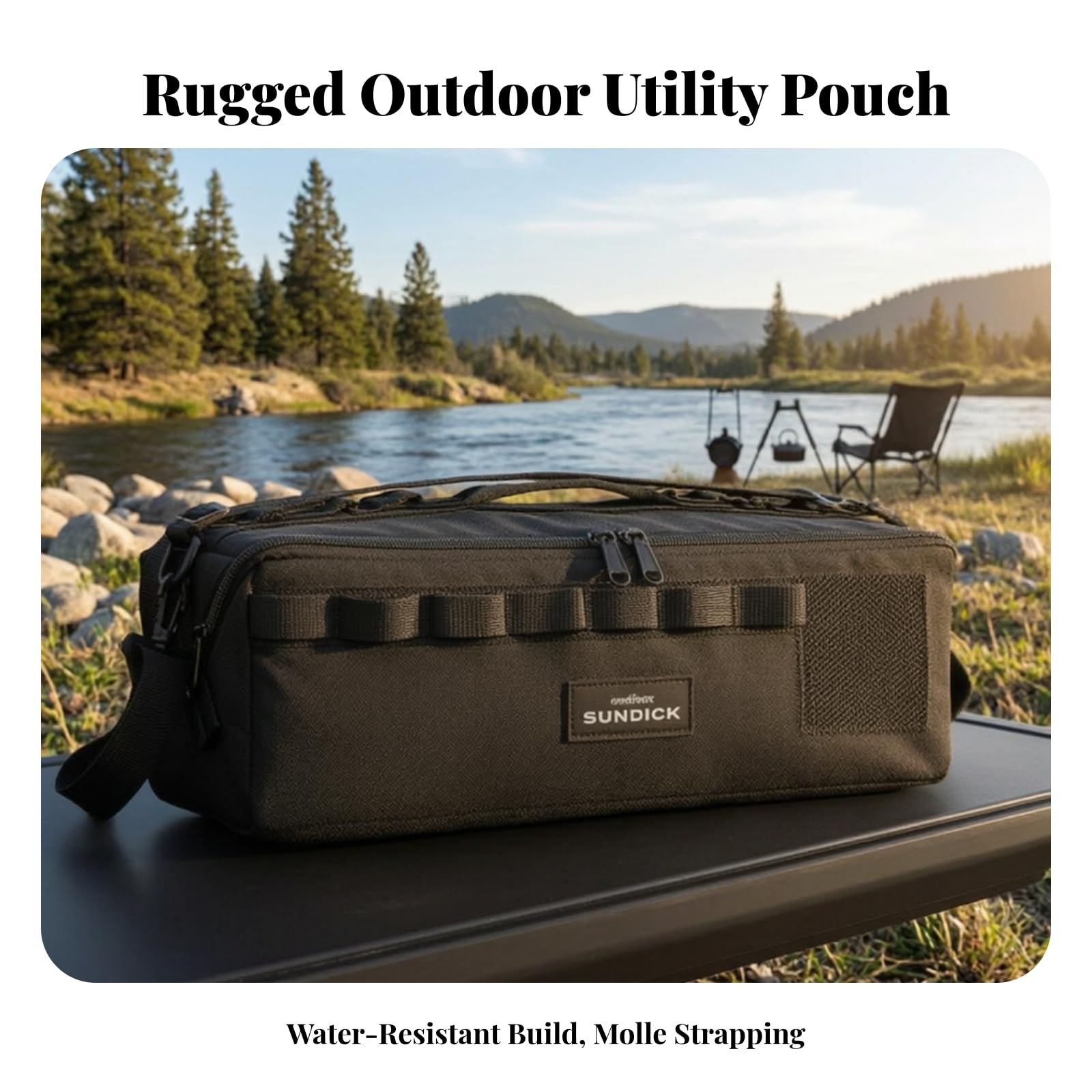 Sac à Outils avec Bandoulière Structuré, color to 2 | Sac à Outils avec Bandoulière Réglable, Portable, pour Camping, Bricoleurs, Campeurs