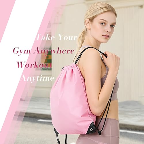 Miniatura 6 de Kit de pilates para mujer, juego de pilates de 15 piezas con anillo de pilates rosa, pelota, bandas de resistencia y elementos esenciales, equipo de